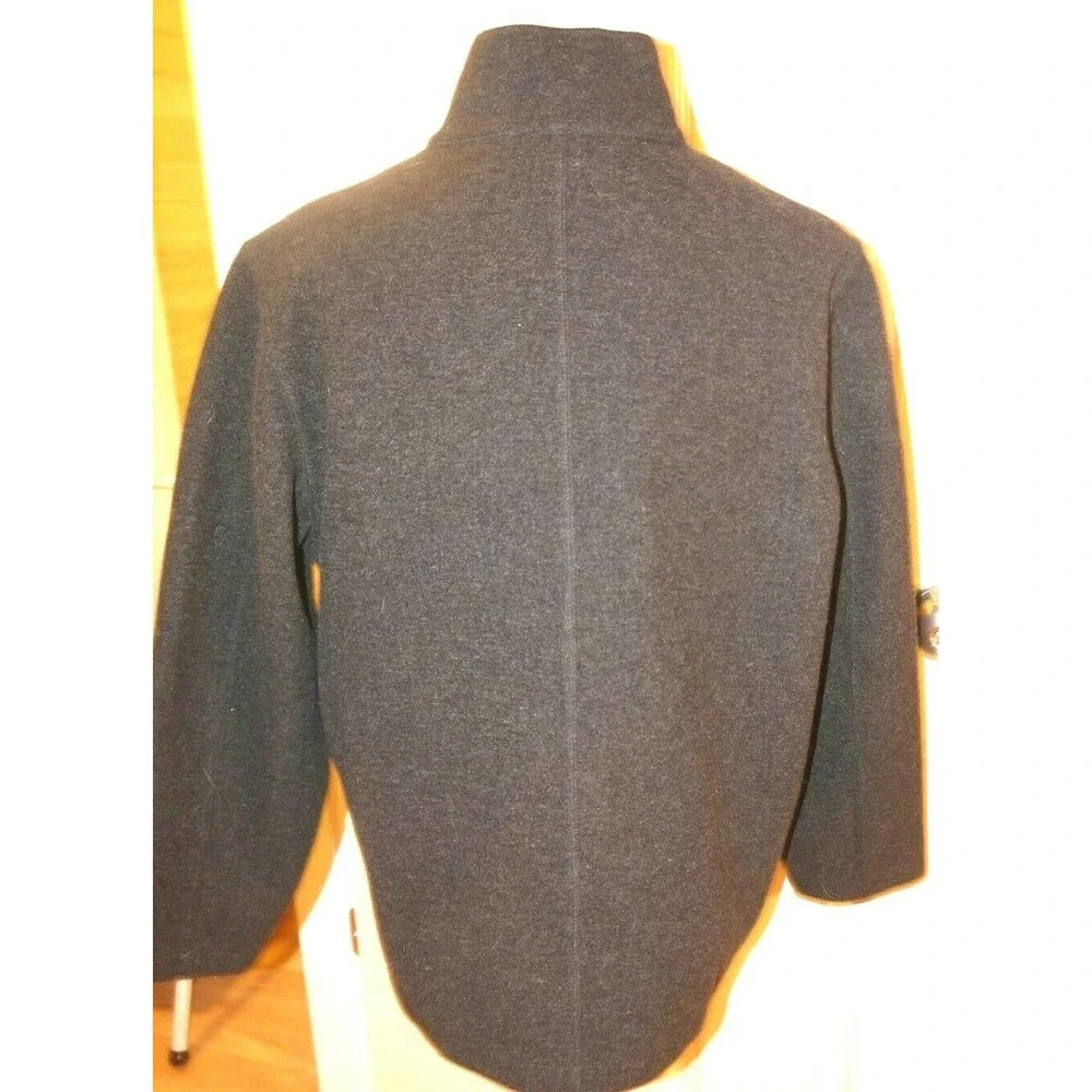 LL BEAN WOMEN'S WOOL BLEND GRAY ZIP JACKET WITH FRONT ZIP POCKETS SIZE M - Picture 3 of 3